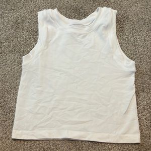 White cropped tank top